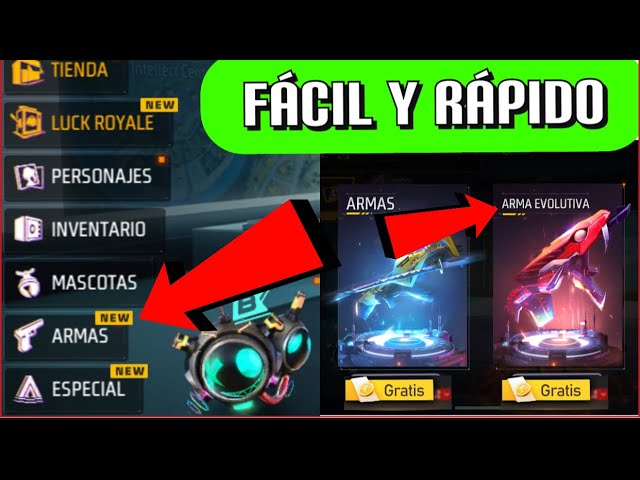 guia definitiva como conseguir armas evolutivas en free fire gratis paso a paso